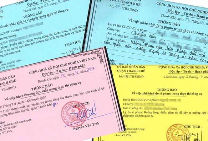 Sàng lọc cán bộ bằng thẻ vàng, thẻ xanh Các loại thẻ xanh, vàng, hồng được quận Thanh Khê áp dụng trong đánh giá thực thi công vụ. Ảnh: Thanh Trần.