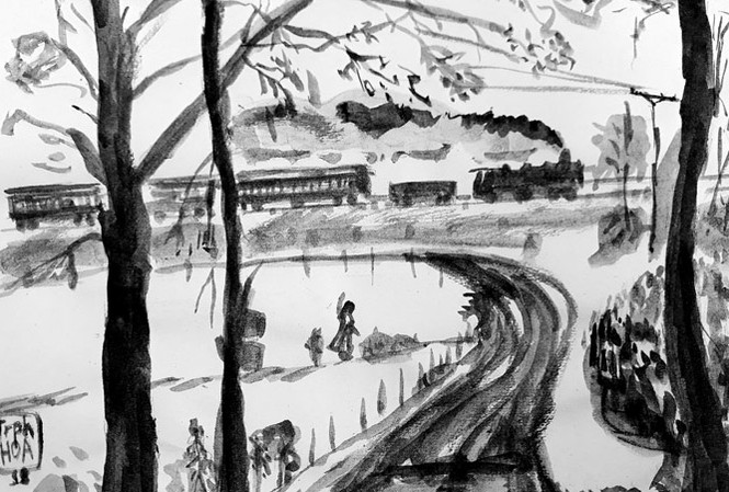 Mỗi sáng một chuyến tàu Minh họa: Trương Phương Hoa.