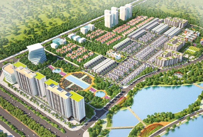 Ðổi thay sau 10 năm sáp nhập về thủ đô Toàn cảnh dự án The Diamond Park.