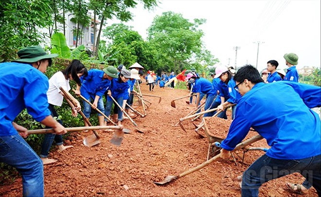 Thúc đẩy tinh thần xung kích tình nguyện Phong trào thanh niên tình nguyện tạo dấu ấn lớn trong xã hội Ảnh: CTV