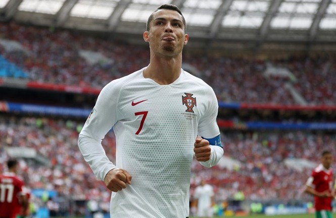 Ronaldo: Rượu vang Bồ thượng hạng Ronaldo đã có 4 bàn thắng ở World Cup 2018.