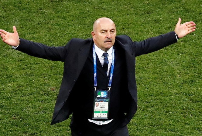 HLV Nga: Thắng Tây Ban Nha quá bình thường HLV Stanislav Cherchesov không quá vui mừng khi thắng Tây Ban Nha