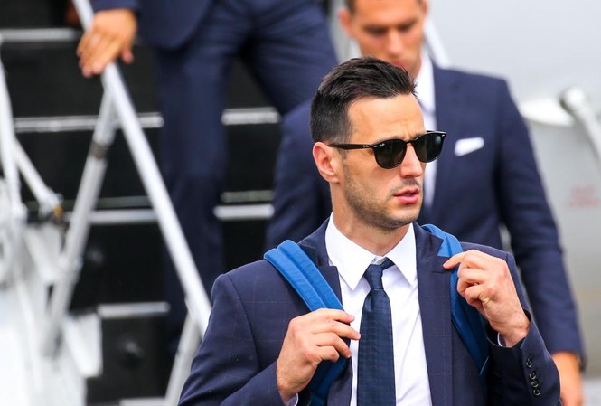 Cầu thủ Croatia tủi nhục nhất trước trận chung kết World Cup Nikola Kalinic trong lễ xuất quân của Croatia