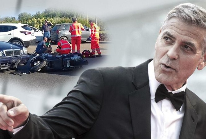Tài tử George Clooney bị tai nạn kinh hoàng, văng cao 6m Tài tử George Clooney bị tai nạn kinh hoàng, văng cao 6m