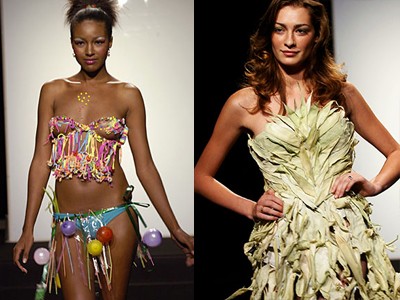 Váy rau củ cực 'độc' của Project Runway Váy rau củ cực 'độc' của Project Runway