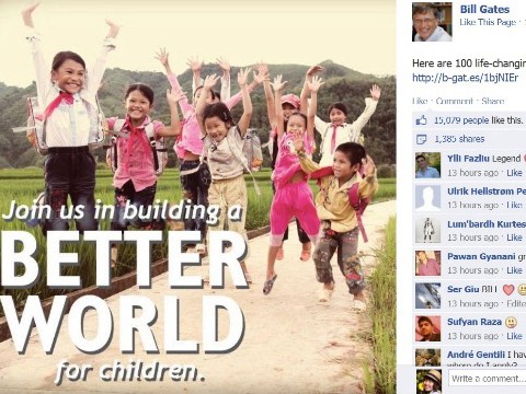 Trẻ em Việt Nam rạng rỡ trên Facebook của tỉ phú Bill Gates Trẻ em Việt Nam rạng rỡ trên Facebook của tỉ phú Bill Gates
