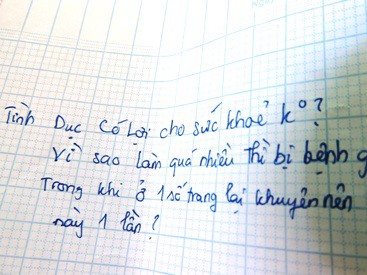 Học trò hỏi ‘sốc’ về.... chuyện người lớn Học trò hỏi ‘sốc’ về.... chuyện người lớn