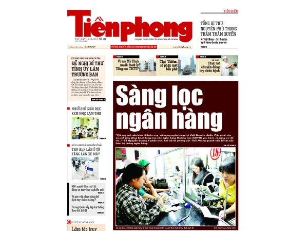 Tin bài đáng chú ý trên nhật báo Tiền Phong số 288 Tin bài đáng chú ý trên nhật báo Tiền Phong số 288