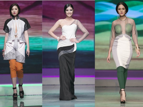 Ngọc Hân, Tú Anh, Hoàng Anh đọ dáng trên sàn catwalk Ngọc Hân, Tú Anh, Hoàng Anh đọ dáng trên sàn catwalk