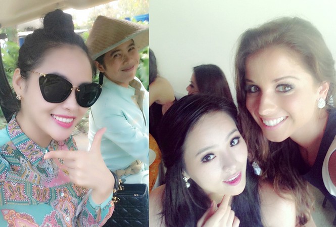 Lại Hương Thảo hội ngộ bạn thi Hoa hậu siêu quốc gia Lại Hương Thảo hội ngộ bạn thi Hoa hậu siêu quốc gia