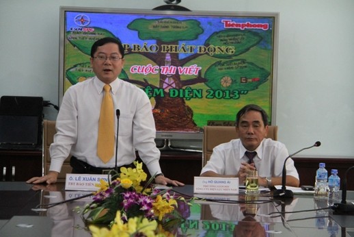 Phát động cuộc thi viết Tiết kiệm điện Phát động cuộc thi viết Tiết kiệm điện