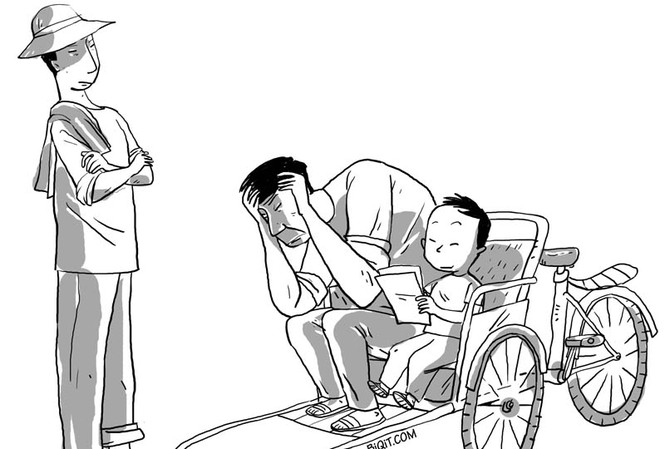 Giáo dục tại chỗ Minh họa của: Phạm Thắng