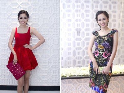 Mai Phương Thúy thay hai váy trong một buổi tiệc Mai Phương Thúy thay hai váy trong một buổi tiệc