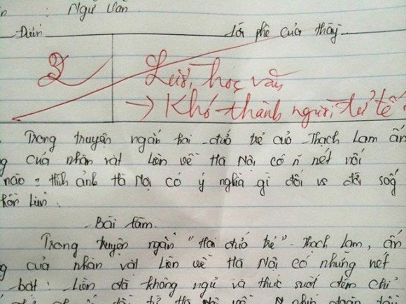 Những lời phê có một không hai của thầy cô Những lời phê có một không hai của thầy cô
