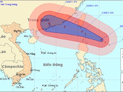 Siêu bão Usagi đang tiến vào Biển Đông Siêu bão Usagi đang tiến vào Biển Đông
