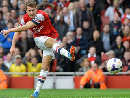‘Trinh sát’ Barca bí mật theo dõi Ramsey ‘Trinh sát’ Barca bí mật theo dõi Ramsey