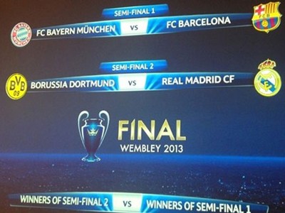 UEFA cố ý dàn xếp vòng bán kết Champions League? UEFA cố ý dàn xếp vòng bán kết Champions League?