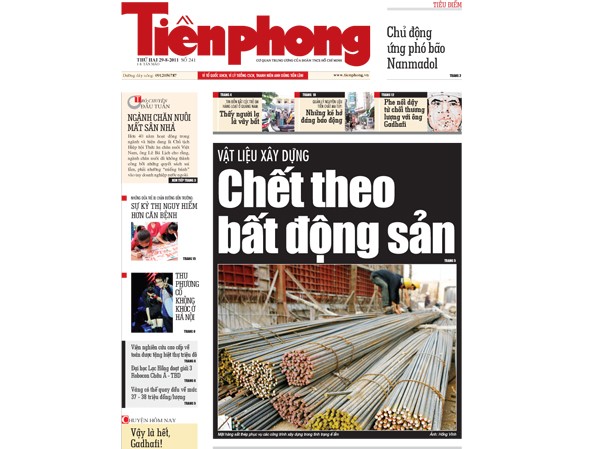 Tin bài đáng chú ý trên Tiền Phong ngày 29-8 Tin bài đáng chú ý trên Tiền Phong ngày 29-8
