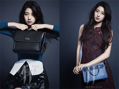 Suzy sành điệu với túi Bean Pole trên W Korea Suzy sành điệu với túi Bean Pole trên W Korea