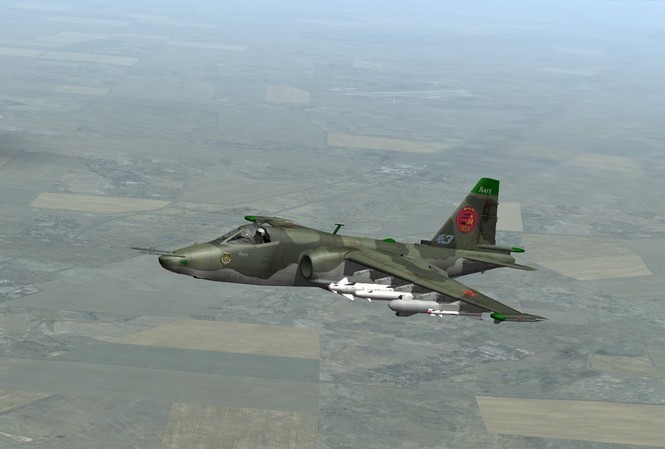 Cường kích Su-25 gặp nạn Cường kích Su-25 gặp nạn