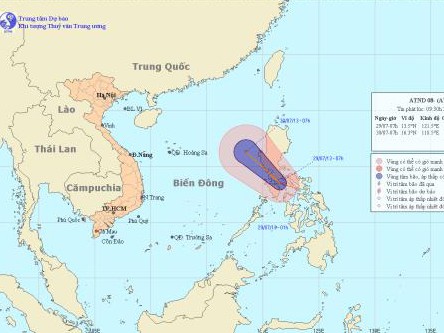 Áp thấp gần biển Đông, nhiều nơi mưa Áp thấp gần biển Đông, nhiều nơi mưa