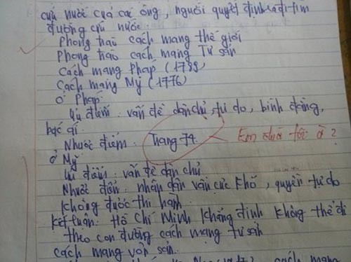 Bài kiểm tra lịch sử 'bá đạo' của sinh viên Bài kiểm tra lịch sử 'bá đạo' của sinh viên