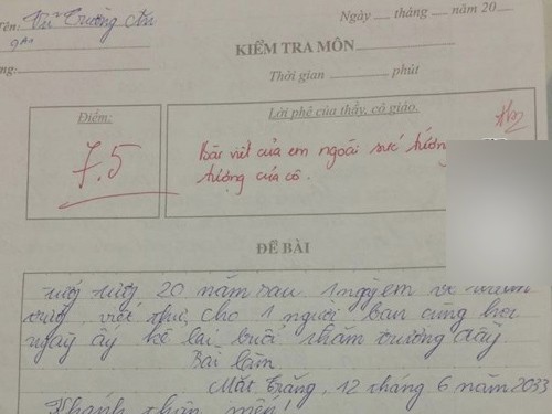 Bài văn 'vượt sức tưởng tượng' Bài văn 'vượt sức tưởng tượng'