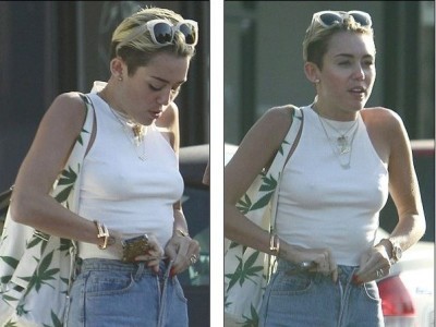 Miley Cyrus cũng chuộng ‘mốt’ thả rông ngực Miley Cyrus cũng chuộng ‘mốt’ thả rông ngực