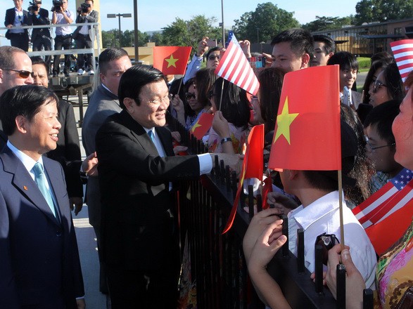 Những hình ảnh đầu tiên của Chủ tịch nước tại Mỹ Những hình ảnh đầu tiên của Chủ tịch nước tại Mỹ