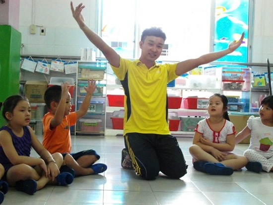 Những thầy giáo hiếm hoi của trường mầm non Những thầy giáo hiếm hoi của trường mầm non