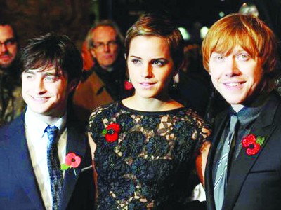 Nhiều bất ngờ ở Harry Potter 7 Ba nhân vật chính trong buổi ra mắt tại London