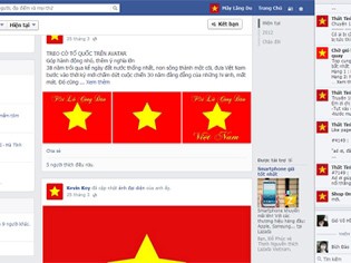 Giới trẻ 'Nhuộm đỏ Facebook bằng cờ Việt Nam' Giới trẻ 'Nhuộm đỏ Facebook bằng cờ Việt Nam'
