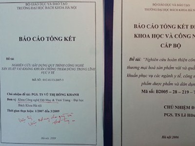 Công nghệ ‘luộc’ đề tài nghiên cứu khoa học Công nghệ ‘luộc’ đề tài nghiên cứu khoa học