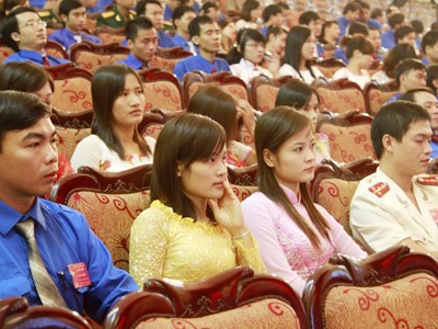 Phát triển kinh tế, cảm hóa người chậm tiến Đại biểu Đại hội Đoàn tỉnh Hà Nam Ảnh: Mai Xuân Tùng