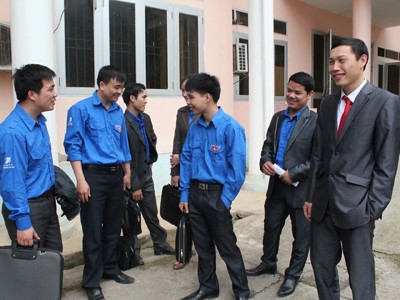 Không bỏ sót người tài Tân PCT xã tại Cao Bằng gặp mặt sau một tháng công tác Ảnh: P.H