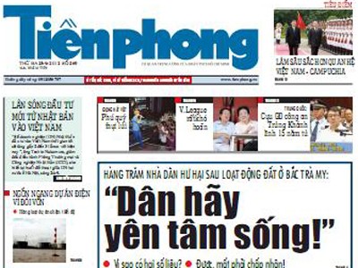 Tin bài đáng chú ý trên Tiền Phong ra ngày 25-9 Tin bài đáng chú ý trên Tiền Phong ra ngày 25-9