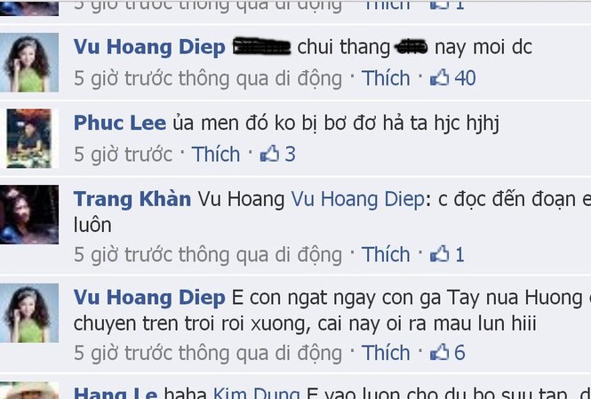 Phát hoảng nghe sao Việt văng tục trên Facebook Phát hoảng nghe sao Việt văng tục trên Facebook
