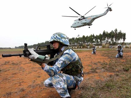 Những 'bông hồng thép' bí ẩn của lính thủy đánh bộ Trung Quốc Những 'bông hồng thép' bí ẩn của lính thủy đánh bộ Trung Quốc