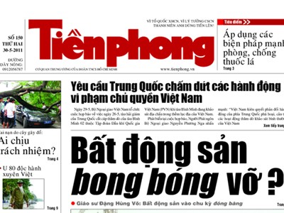 Những bài đáng chú ý trên Tiền Phong nhật báo Những bài đáng chú ý trên Tiền Phong nhật báo