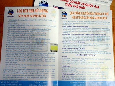 Sữa Alpha Lipid điều trị bệnh là quảng cáo sai sự thật Sữa non Alpha Lipid quảng cáo như “thần dược”