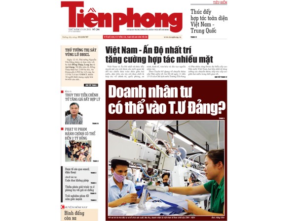 Đón đọc Tiền Phong nhật báo 286 Đón đọc Tiền Phong nhật báo 286