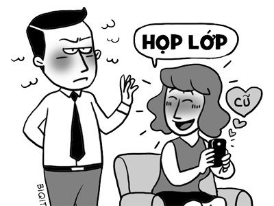 Sau họp lớp, vợ 'nghiện' chat facebook với bạn trai cũ Sau họp lớp, vợ 'nghiện' chat facebook với bạn trai cũ