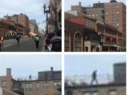 Người đi trên mái nhà lúc xảy ra khủng bố Boston là ai? Người đi trên mái nhà lúc xảy ra khủng bố Boston là ai?