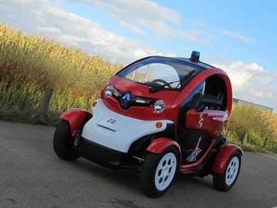 Minicar Renault Twizy làm xe cứu hỏa Minicar Renault Twizy làm xe cứu hỏa