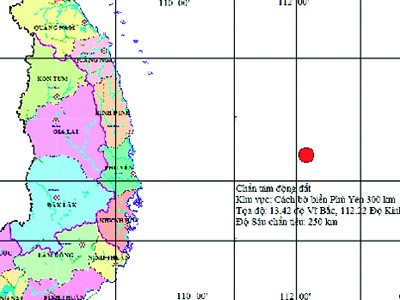 Thêm hoài nghi đứt gãy miền Trung Động đất ngoài khơi Phú Yên sáng sớm qua lại thêm dấu hiệu hoài nghi về hoạt động của vùng núi lửa trẻ ở nam Trung Bộ, theo GS.TS Nguyễn Đình Xuyên