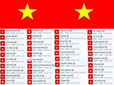 Treo cờ Tổ quốc trên Facebook Treo cờ Tổ quốc trên Facebook