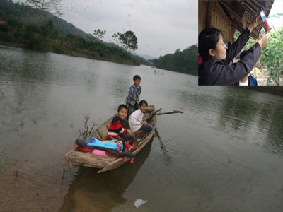 Lênh đênh thuyền chữ ở 'Hồ trên núi' Lênh đênh thuyền chữ ở 'Hồ trên núi'