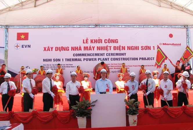 Thanh Hóa: Khởi công xây dựng Nhà máy nhiệt điện Nghi Sơn I Thủ tướng chính phủ Nguyễn Tấn Dũng phát lệnh khởi công xây dựng Nhà máy nhiệt điện Nghi Sơn I tại xã Hải Hà, Tĩnh Gia, thuộc khu kinh tế Nghi Sơn(Thanh Hoas0 vào sáng 3- 7
