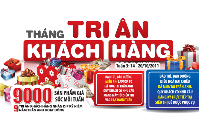 Hàng nghìn sản phẩm tri ân khách hàng tại Điện máy – Máy tính Trần Anh Hàng nghìn sản phẩm tri ân khách hàng tại Điện máy – Máy tính Trần Anh
