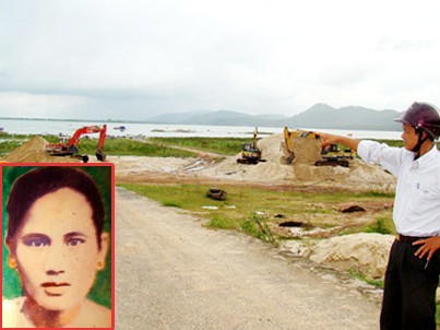 Cuộc truy bắt tên cướp độc hành dâm đãng (Kỳ 1) Khu vực lòng hồ - nơi Sáu thẹo hoành hành (ảnhlớn) và di ảnh chị Trần Thị Quây (ảnh nhỏ)